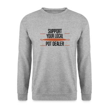 Poterie Argile Cours de poterie Poterie Poterie - Sweat-shirt Unisexe - gris chiné - Devant - Alina (178cm) & Michal (187cm)