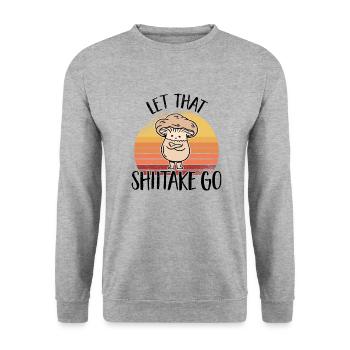 Mushroom picker mushroom mushroom hunter mushroom lover mushroom farm - Unisex Sweatshirt - salt & pepper - Front - Alina (178cm) & Michal (187cm)