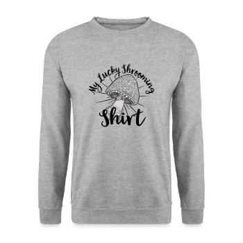 Mushroom picker mushroom mushroom hunter mushroom lover mushroom farm - Unisex Sweatshirt - salt & pepper - Front - Alina (178cm) & Michal (187cm)