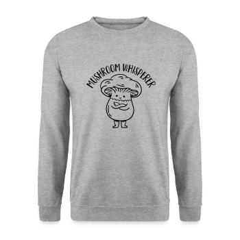 Cueilleur de champignons chasseur de champignons amateur de champignons champignons ferme - Sweat-shirt Unisexe - gris chiné - Devant - Alina (178cm) & Michal (187cm)