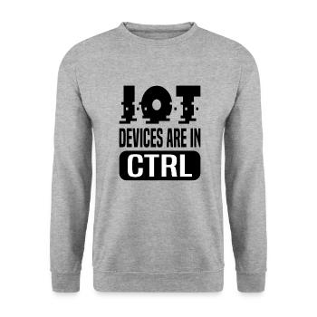 Internet Of Things IOT Programmer Admin IT - Unisex Sweatshirt - salt & pepper - Front - Alina (178cm) & Michal (187cm)