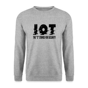 Internet Of Things IOT Programmer Admin IT - Unisex Sweatshirt - salt & pepper - Front - Alina (178cm) & Michal (187cm)