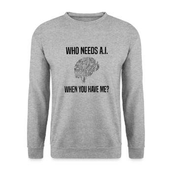 Internet Of Things IOT Programmierer Admin IT - Unisex Pullover - Weißgrau meliert - Vorne - Alina (178cm) & Michal (187cm)