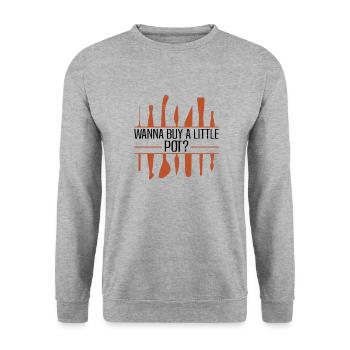 Poterie Argile Cours de poterie Poterie Poterie - Sweat-shirt Unisexe - gris chiné - Devant - Alina (178cm) & Michal (187cm)