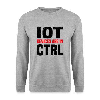 Internet Of Things IOT Programmer Admin IT - Unisex Sweatshirt - salt & pepper - Front - Alina (178cm) & Michal (187cm)