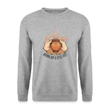 Poterie Argile Cours de poterie Poterie Poterie - Sweat-shirt Unisexe - gris chiné - Devant - Alina (178cm) & Michal (187cm)