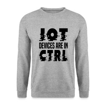 Internet Of Things IOT Programmer Admin IT - Unisex Sweatshirt - salt & pepper - Front - Alina (178cm) & Michal (187cm)