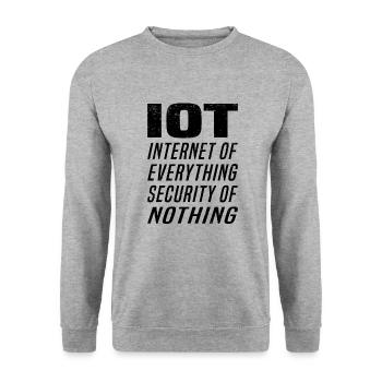 Internet Of Things IOT Programmer Admin IT - Unisex Sweatshirt - salt & pepper - Front - Alina (178cm) & Michal (187cm)