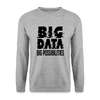Internet Des Objets IOT Programmeur Admin IT - Sweat-shirt Unisexe - gris chiné - Devant - Alina (178cm) & Michal (187cm)