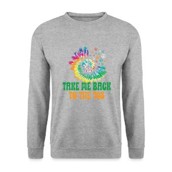 Hippie Peace Sign Peace Flowers Flower Child - Sweat-shirt Unisexe - gris chiné - Devant - Alina (178cm) & Michal (187cm)