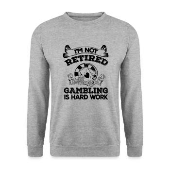 Casino Gambling Slot Machine Card Game - Unisex Sweatshirt - salt & pepper - Front - Alina (178cm) & Michal (187cm)