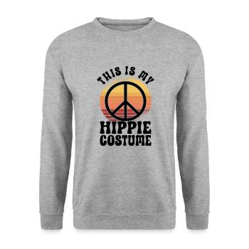 Hippie Peace Sign Peace Flowers Flower Child - Sweat-shirt Unisexe - gris chiné - Devant - Alina (178cm) & Michal (187cm)