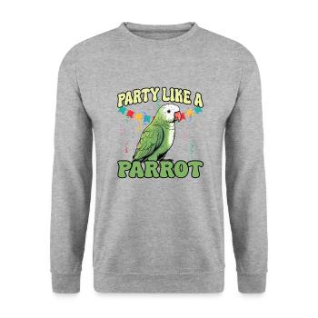Perruche Perroquet Perroquet Propriétaire - Sweat-shirt Unisexe - gris chiné - Devant - Alina (178cm) & Michal (187cm)