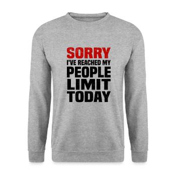Misanthrope Antisocial Introvert - Unisex Sweatshirt - salt & pepper - Front - Alina (178cm) & Michal (187cm)