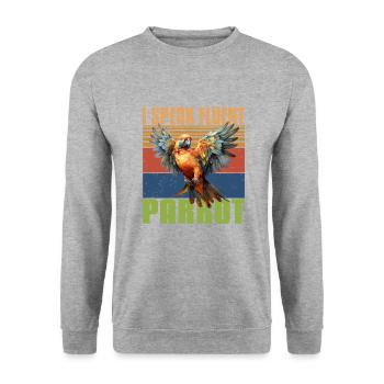 Perruche Perroquet Perroquet Propriétaire - Sweat-shirt Unisexe - gris chiné - Devant - Alina (178cm) & Michal (187cm)