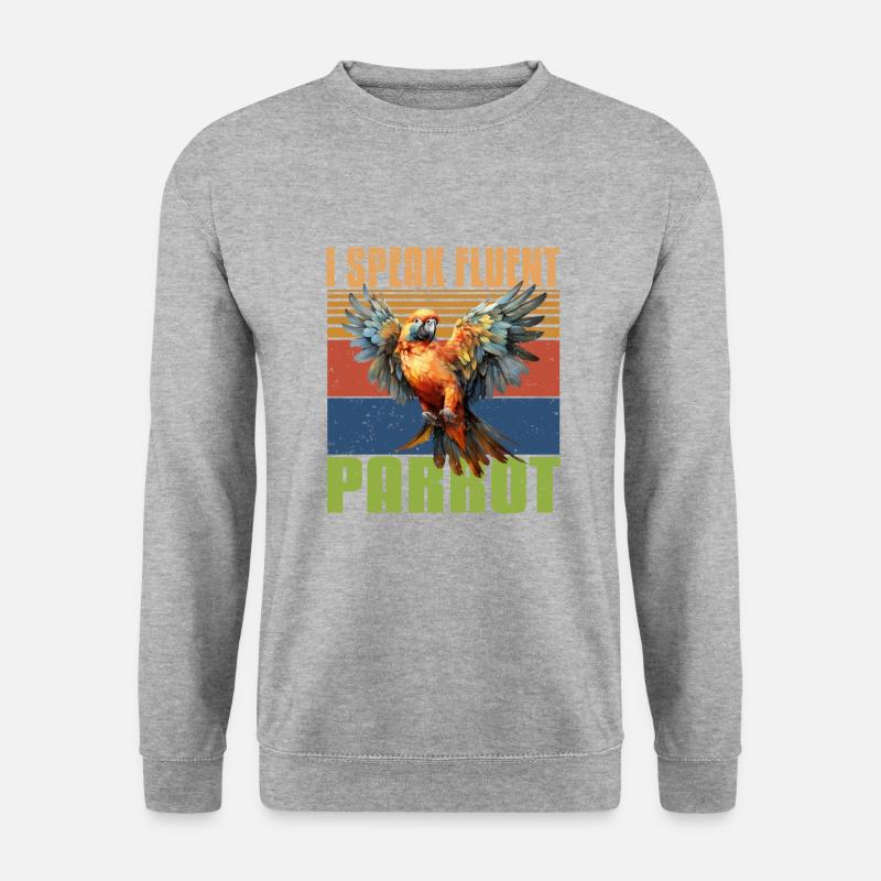 Budgie Parrot Bird Parakeet Owner - Unisex Sweatshirt - salt & pepper