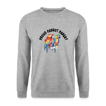 Perruche Perroquet Perroquet Propriétaire - Sweat-shirt Unisexe - gris chiné - Devant - Alina (178cm) & Michal (187cm)