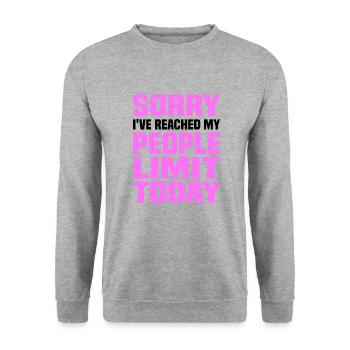 Misanthrope Antisocial Introvert - Unisex Sweatshirt - salt & pepper - Front - Alina (178cm) & Michal (187cm)