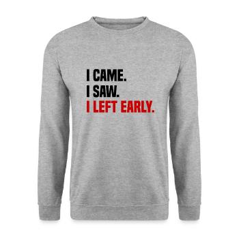 Misanthrope Antisocial Introvert - Unisex Sweatshirt - salt & pepper - Front - Alina (178cm) & Michal (187cm)