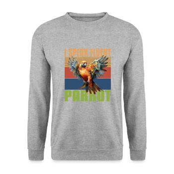 Perruche Perruche Oiseau Perruche Propriétaire - Sweat-shirt Unisexe - gris chiné - Devant - Alina (178cm) & Michal (187cm)