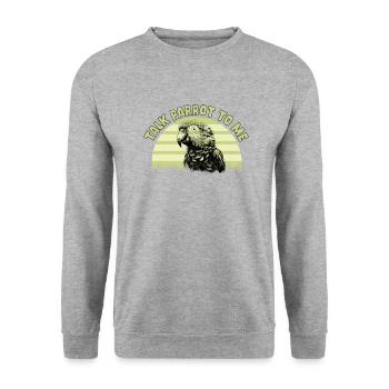 Perruche Perruche Oiseau Perruche Propriétaire - Sweat-shirt Unisexe - gris chiné - Devant - Alina (178cm) & Michal (187cm)