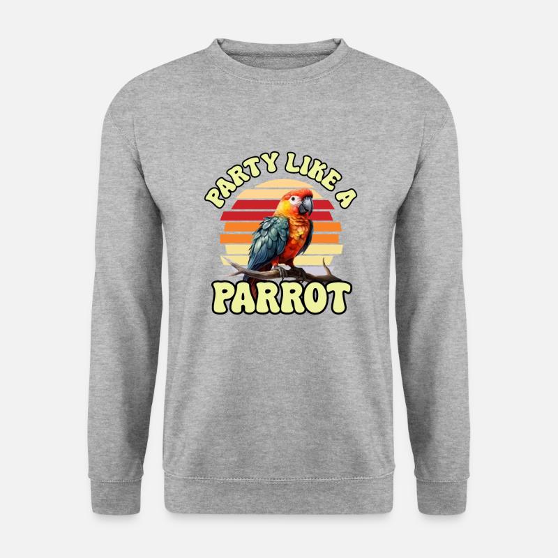 Perruche Perruche Oiseau Perruche Propriétaire - Sweat-shirt Unisexe - gris chiné