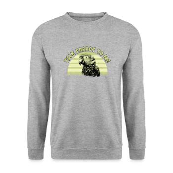 Perruche Perruche Oiseau Perruche Propriétaire - Sweat-shirt Unisexe - gris chiné - Devant - Alina (178cm) & Michal (187cm)