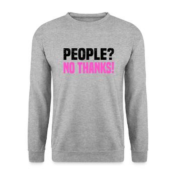 Misanthrope, Misanthrope, Antisocial, Introvert - Unisex Sweatshirt - salt & pepper - Front - Alina (178cm) & Michal (187cm)
