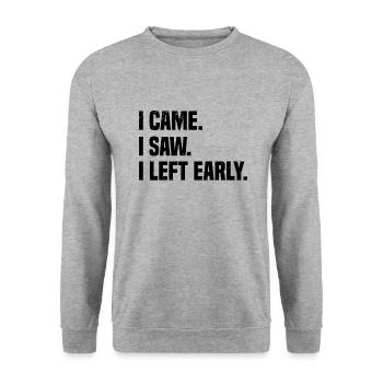 Misanthrope Antisocial Introvert - Unisex Sweatshirt - salt & pepper - Front - Alina (178cm) & Michal (187cm)