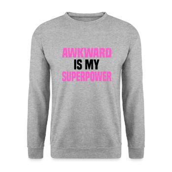 Misanthrop Menschenhasser Asozial Introvertiert - Unisex Pullover - Weißgrau meliert - Vorne - Alina (178cm) & Michal (187cm)