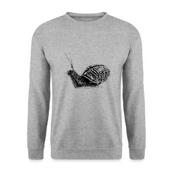 limace - Sweat-shirt Unisexe - gris chiné - Devant - Alina (178cm) & Michal (187cm)