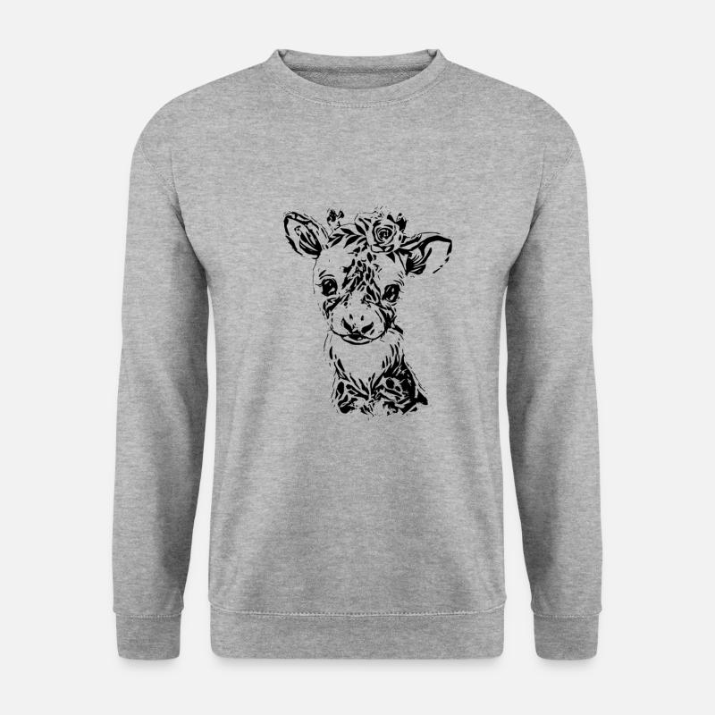 Giraffe - Unisex Pullover - Weißgrau meliert