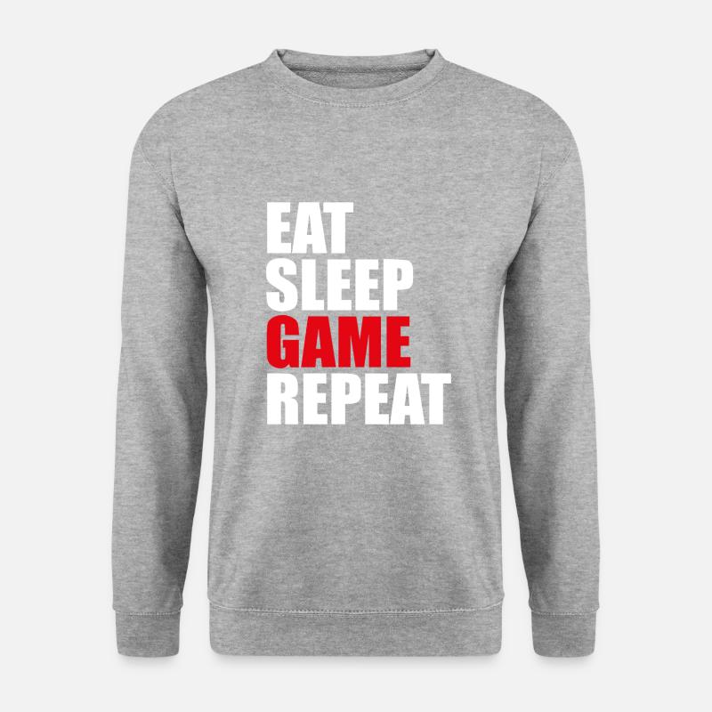 Eat Sleep Game Repeat - Unisex Sweatshirt - salt & pepper