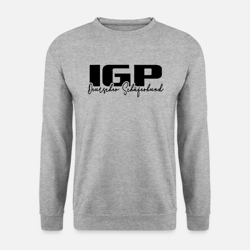 IGP DEUTSCHER SCHÄFERHUND Wilsigns Hundesport - Unisex Pullover - Weißgrau meliert