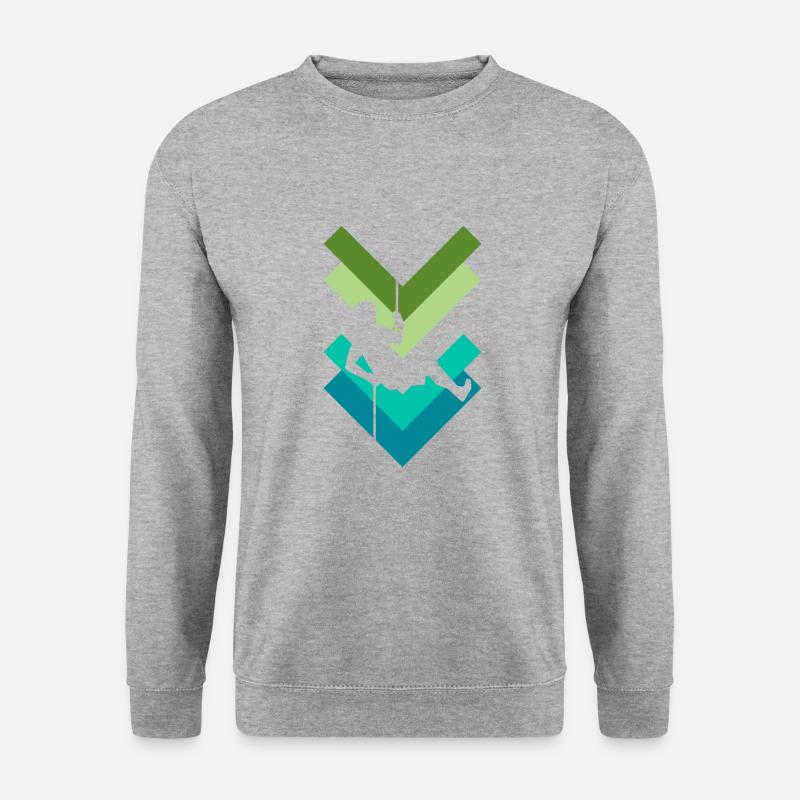 Klettern - Unisex Pullover - Weißgrau meliert