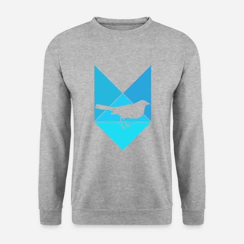 Vogel Abbildung - Unisex Pullover - Weißgrau meliert