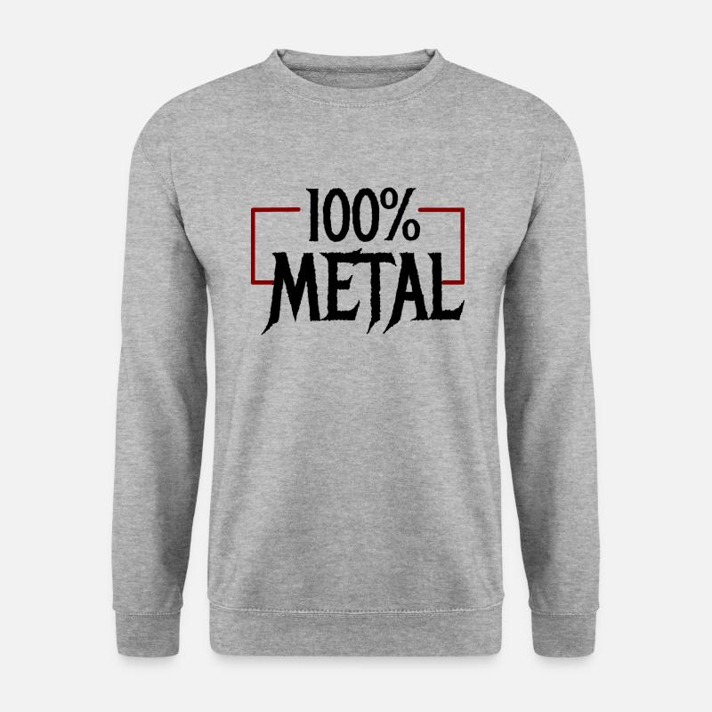 100 Heavy Metal - Unisex Pullover - Weißgrau meliert