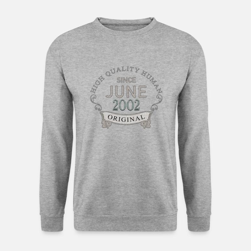Seit Juni 2002 - Unisex Pullover - Weißgrau meliert