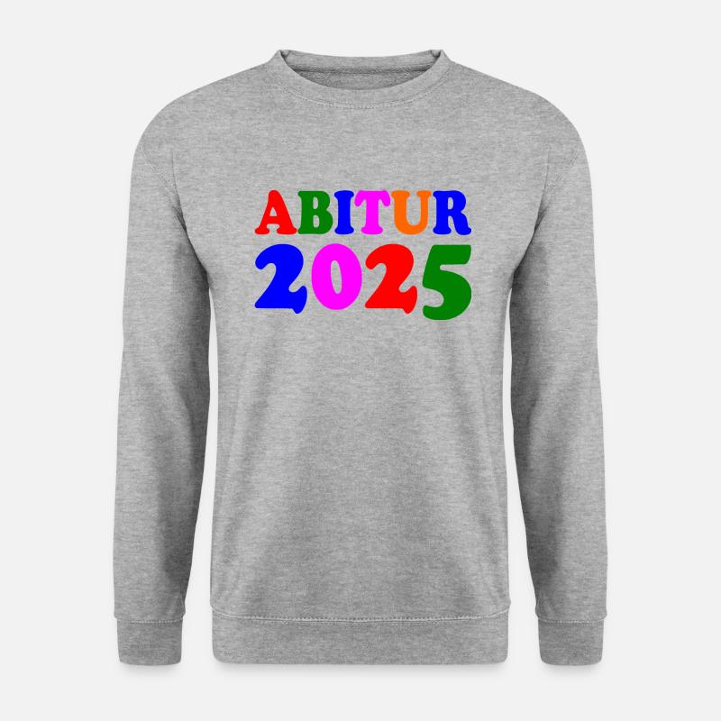 Abitur 2025 - Unisex Pullover - Weißgrau meliert