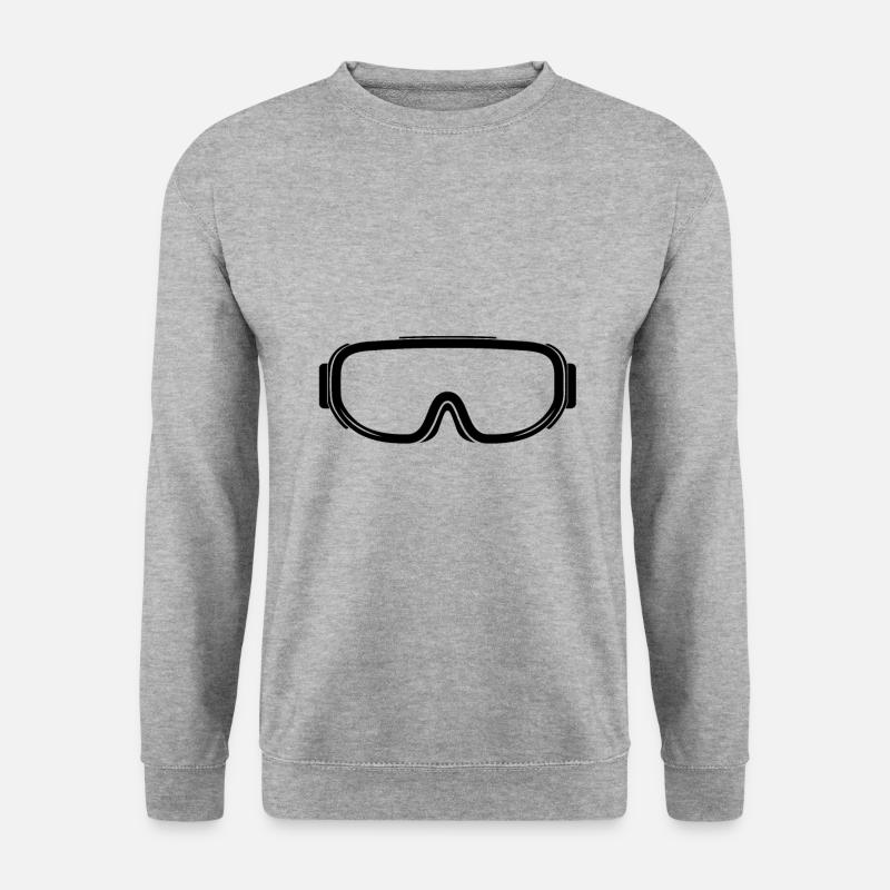 Skibrille in schwarz - Unisex Pullover - Weißgrau meliert