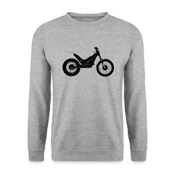 Trial bike - Unisex Pullover - Weißgrau meliert - Vorne - Alina (178cm) & Michal (187cm)