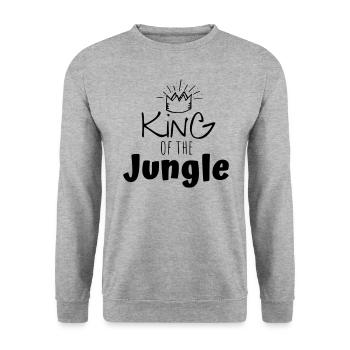 King of the Jungle ! - Sweat-shirt Unisexe - gris chiné - Devant - Alina (178cm) & Michal (187cm)
