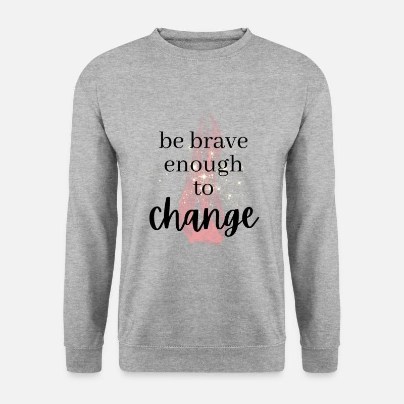 POSITIVE ATTITUDE MINDSET Motivation - Unisex Sweatshirt - salt & pepper