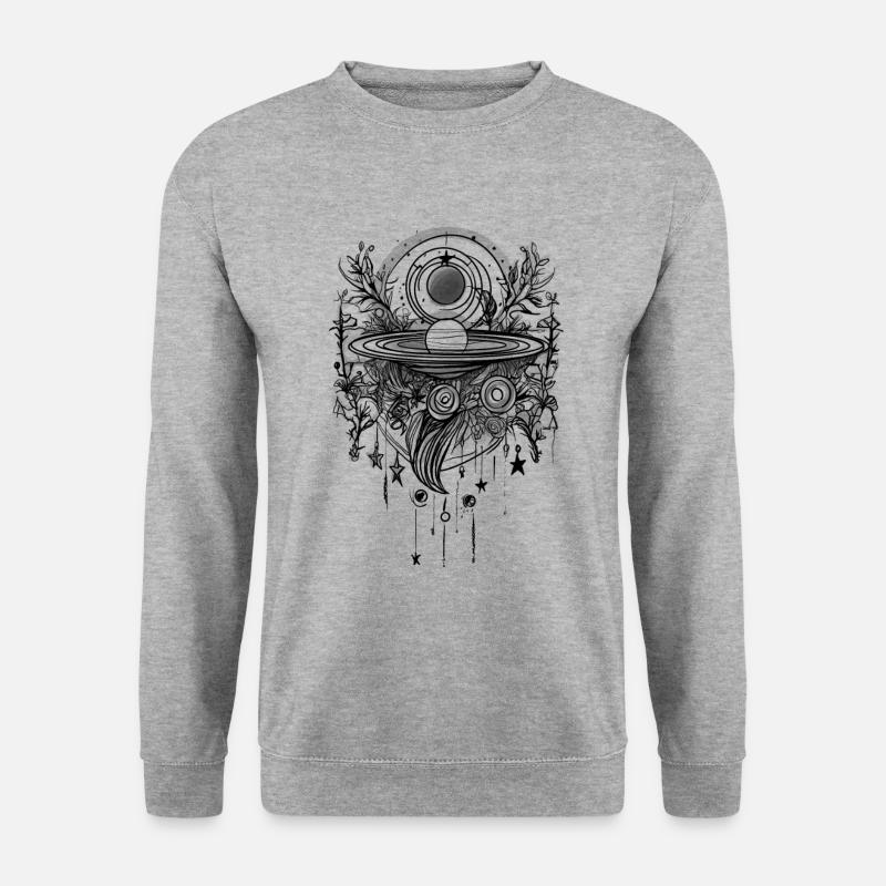 Galactic Blossoms Obsidian - Unisex Sweatshirt - salt & pepper