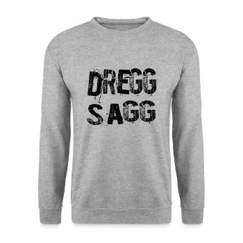 DREGG SAGG - Unisex Pullover - Weißgrau meliert - Vorne - Alina (178cm) & Michal (187cm)