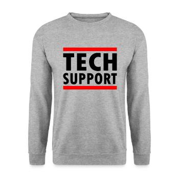tech support - Unisex Sweatshirt - salt & pepper - Front - Alina (178cm) & Michal (187cm)