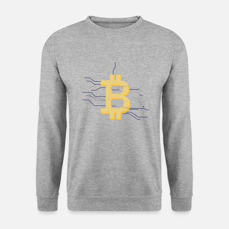 Bitcoin Blockchain - Unisex Pullover - Weißgrau meliert