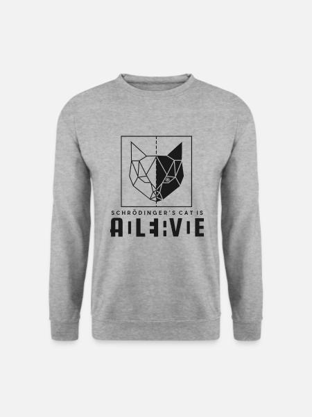 WANTED DEAD AND ALIVE PHYSIK SCHRÖDINGERS KATZE - Unisex Pullover - Weißgrau meliert