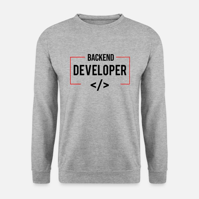 Backend Developer - Unisex Pullover - Weißgrau meliert