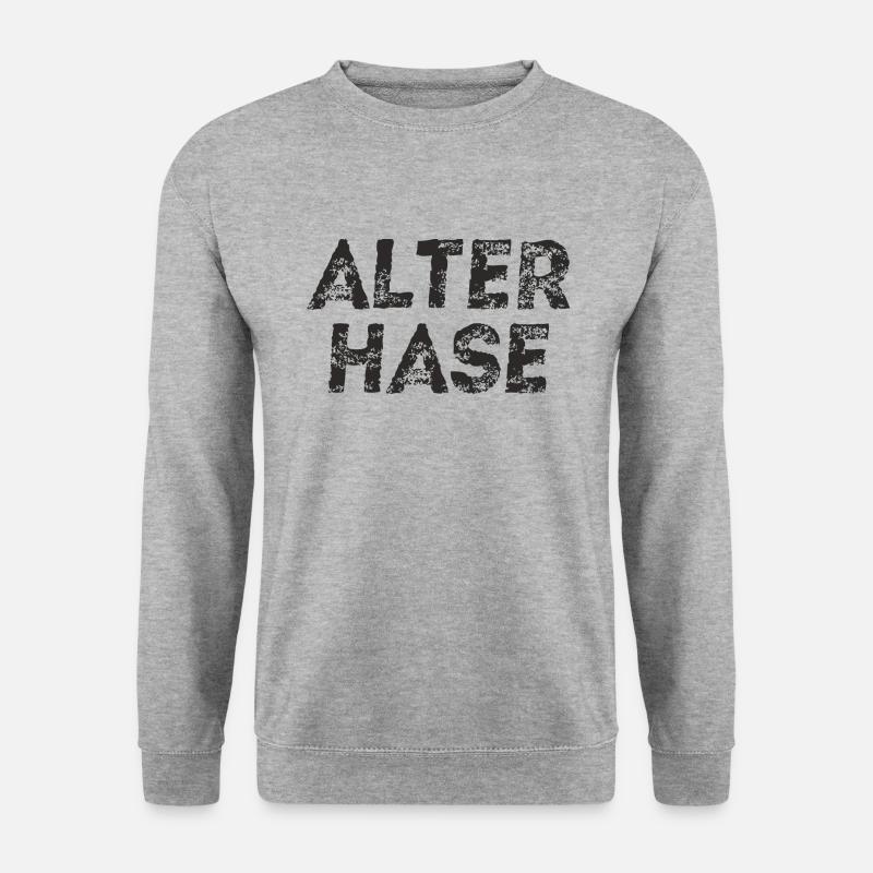 Alter Hase - Unisex Pullover - Weißgrau meliert